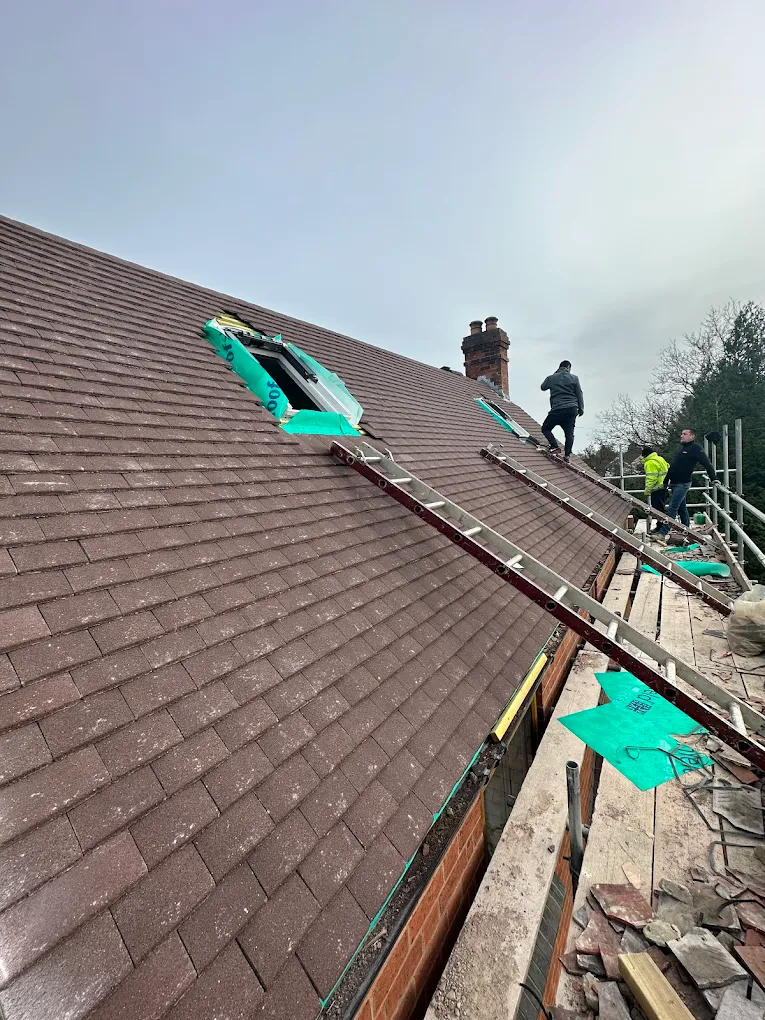 Tiled and slate roof installation
